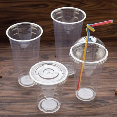 Mini ekologiczny przezroczysty plastikowy kubek jednorazowy z pokrywką dostawca