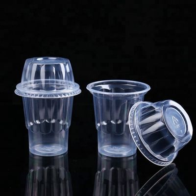 Tani ekologiczny 10oz przezroczysty plastikowy kubek PET na lody z pokrywką dostawca